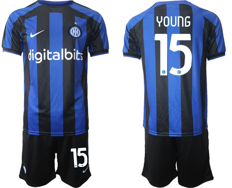 Men 2022-2023 Club Inter Milan home blue #15 Soccer Jersey->inter milan jersey->Soccer Club Jersey